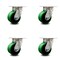 Service Caster 4 Inch Kingpinless Green Poly on Steel Wheel Swivel Top Plate Caster, 4PK SCC-KP30S420-PUR-GB-4 - alternate 1